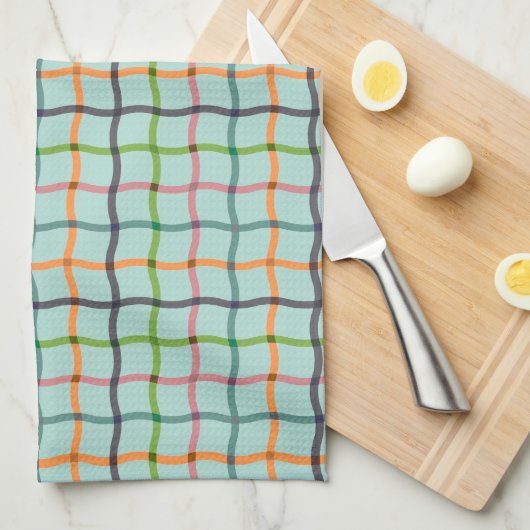 Farblich Aquamarin Geschirrtuch (Viertel Falte)