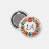 Farblich besticktes Alphabet-Design Magnet (Vorderseite/Rückseite)