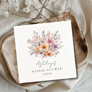 Farblich, Blume Bouquet Brautparty Serviette