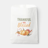 Farblich dankbar und gesegnet mit Kürbisgeschenk Geschenktütchen (Vorderseite)