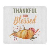 Farblich dankbar und gesegnet mit Kürbisgeschenk Schneidebrett (Vorderseite)