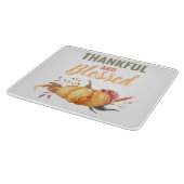 Farblich dankbar und gesegnet mit Kürbisgeschenk Schneidebrett (Ecke)