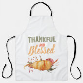 Farblich dankbar und gesegnet mit Kürbisgeschenk Schürze (Vorderseite)