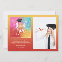 Farblich danke Foto Card Horizontal