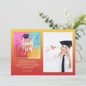 Farblich danke Foto Card Horizontal Einladung (Stehend Vorderseite)