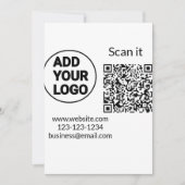 Farblich einfach hinzufügen Ihren Logo-Namen Text Einladung (Vorderseite)