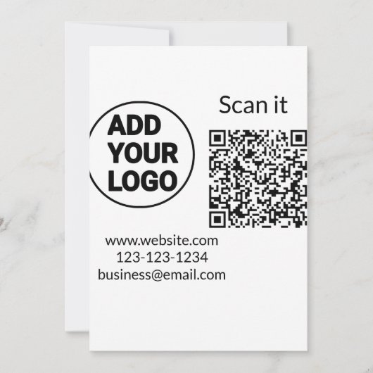 Farblich einfach hinzufügen Ihren Logo-Namen Text Einladung (Vorderseite)