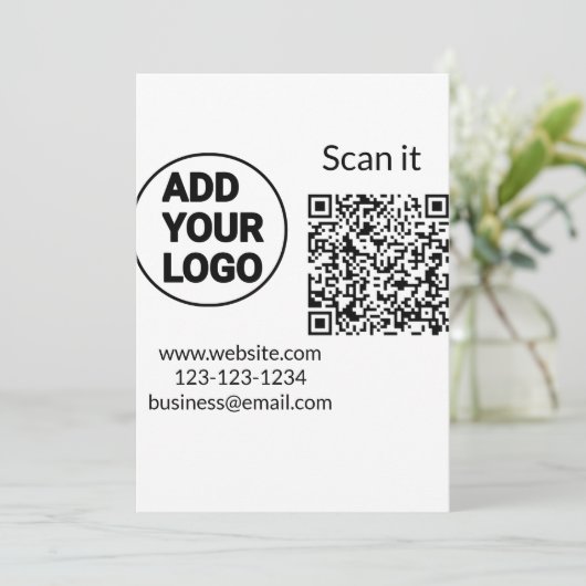 Farblich einfach hinzufügen Ihren Logo-Namen Text  Einladung (Stehend Vorderseite)