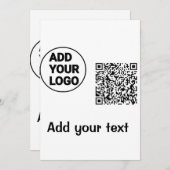 Farblich einfach hinzufügen Ihren Logo-Namen Text  Einladung (Vorne/Hinten)