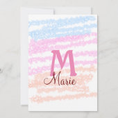 Farblich einfach, um Ihr Textbild hinzuzufügen Einladung (Rückseite)