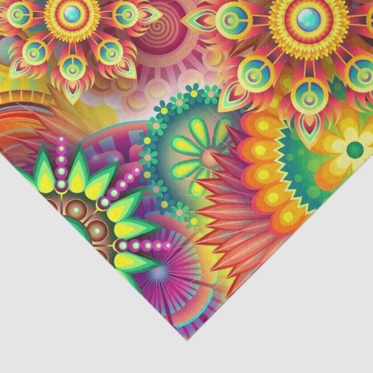 Farblich entworfenes Papiertaschentuch (Entkopuge) Seidenpapier (Ausschnitt)