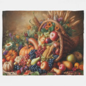 Farblich/Erntedank/Cornucopie/Fall Fleecedecke (Vorderseite (Horizontal))