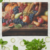 Farblich/Erntedank/Cornucopie/Fall Geschirrtuch (Gefaltet)