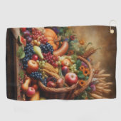 Farblich/Erntedank/Cornucopie/Fall Golfhandtuch (Horizontal)