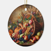 Farblich/Erntedank/Cornucopie/Fall Keramik Ornament (Links)