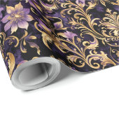 Farblich, extravagant, Lila und Gold Geschenkpapier (Rolleneckpunkt)
