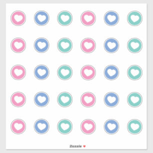 Farblich farblich gekennzeichnetes Rosa Blau Aufkleber