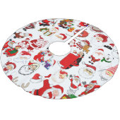 Farblich fröhlich Weihnachtsmann Funky Moods Polyester Weihnachtsbaumdecke (Schrägansicht)