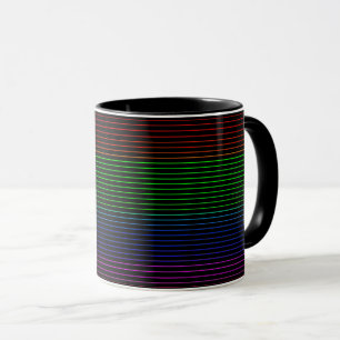 Farblich gefärbter Mug mit feinem Streifen. Tasse