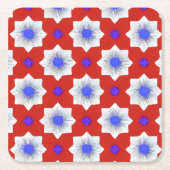 Farblich, geometrisch, cool, modern, trendig rechteckiger pappuntersetzer (Vorderseite)