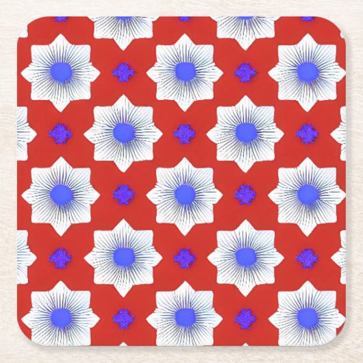 Farblich, geometrisch, cool, modern, trendig rechteckiger pappuntersetzer (Vorderseite)