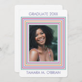 Farblich Gerahmtes Grad Foto Ankündigung/ Einladung (Vorne/Hinten)