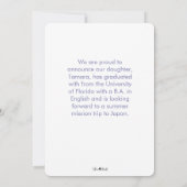 Farblich Gerahmtes Grad Foto Ankündigung/ Einladung (Rückseite)