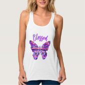 Farblich gesegnete Schmetterlingsplatte Tank Top (Vorderseite)