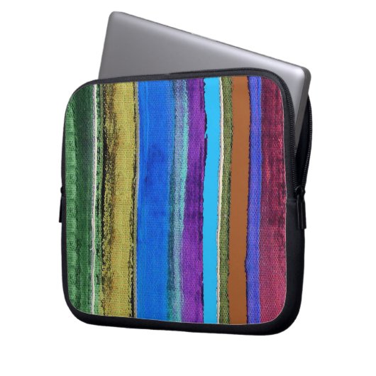 Farblich gestreift laptopschutzhülle (Vorderseite Links)