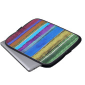 Farblich gestreift laptopschutzhülle (Vorne Knopf)