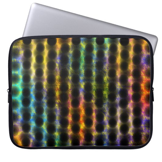 Farblich getragen mit schwarzen Polka-Punkten, gel Laptopschutzhülle (Vorderseite)