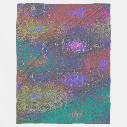 Farblich glatter, geschliffener Schimmer, alter Fl Fleecedecke (Vorderseite)