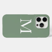 Farblich grüne Monogramme Weiße, einfache, benutze Case-Mate iPhone Hülle (Rückseite (Horizontal))
