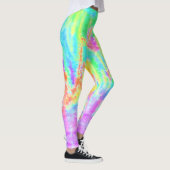 Farblich helle Farben Grün Türkis Rosa Orange Leggings (Rechts)