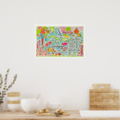 Farblich Illustrierte Inseln Print Poster (Küche)