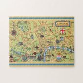 Farblich Illustrierte Karte von London England Puzzle (Horizontal)