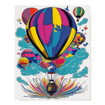 Farblich Inspirierend Heißluftballon-Design