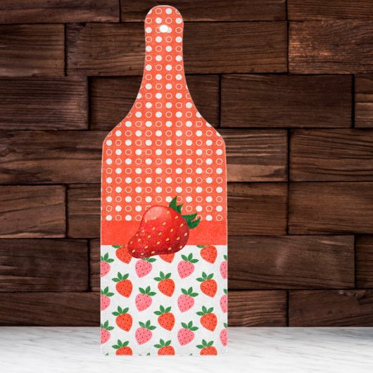 Farblich Juicy Strawberry Paddle Schneidebrett