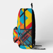 Farblich Kariert Bedruckter Rucksack (Rechts)