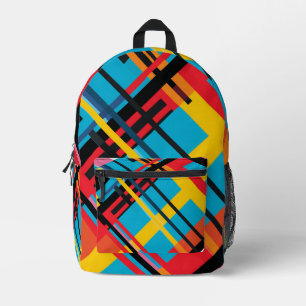 Farblich Kariert Bedruckter Rucksack