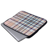 Farblich Kariert strukturiert, nahtlos strukturier Laptopschutzhülle (Vorne Knopf)