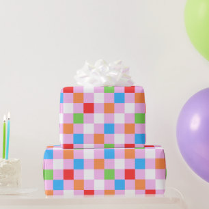 Farblich kariertes Muster Geschenkpapier