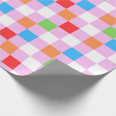 Farblich kariertes Muster Geschenkpapier (Ecke)