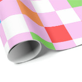 Farblich kariertes Muster Geschenkpapier (Rolleneckpunkt)