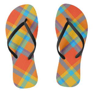 Farblich kontrollierte Karierte Flip Flops Badesandalen