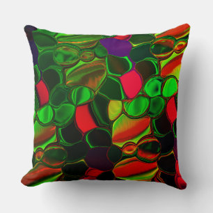 Farblich, Kreise und abgerundete Formen. Kissen