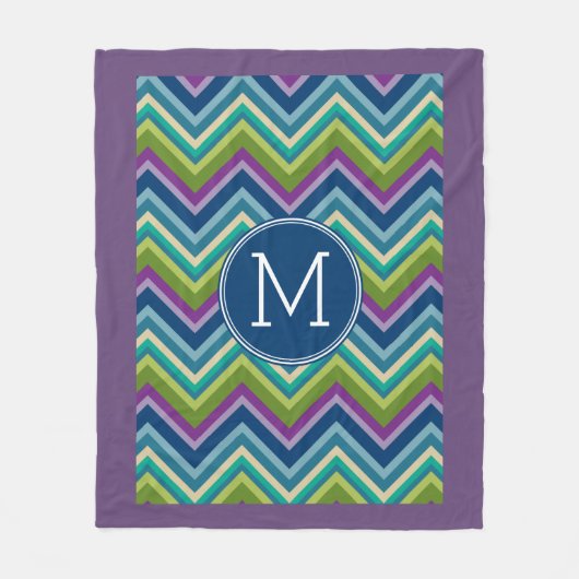 Farblich Lila Zickzack Muster, benutzerdefiniert Fleecedecke (Vorderseite)