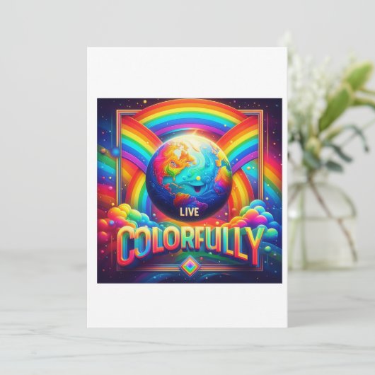 Farblich live einladung (Stehend Vorderseite)