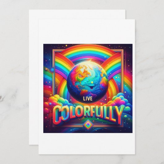 Farblich live einladung (Vorne/Hinten)