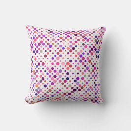 Farblich, Magenta, rosa und Lila Punkte Kissen